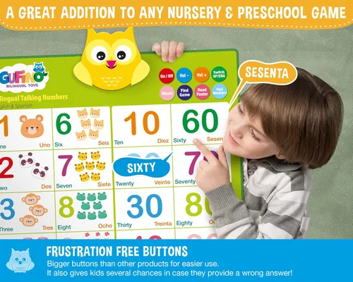 Miniatura 2 de Juguetes de Aprendizaje Bilingüe - Juguetes en Español para Niños Pequeños de 1-3 Años, Juguetes de Números Interactivos, Números para Niños