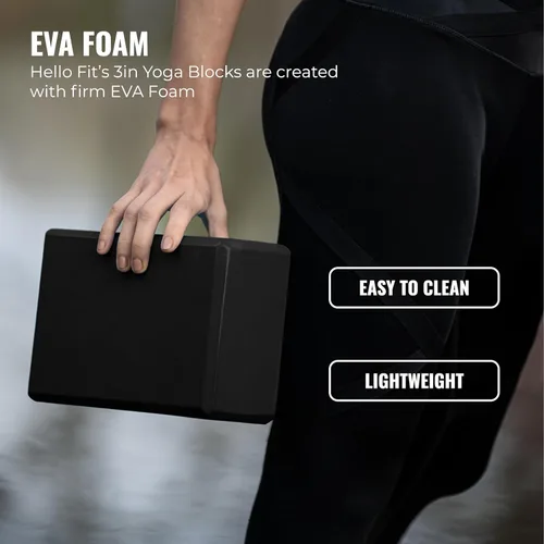 Miniatura 4 de Bloque de yoga de 3 pulgadas, paquete de 10 bloques de yoga de espuma EVA a granel, ladrillo de yoga firme y de apoyo, espuma de equilibrio
