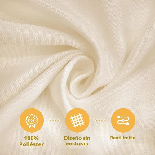 Miniatura 2 de BRILLMAX - Manteles para mesa rectangular de 6 pies, tela de lino de poliéster, lavable, para boda, recepción, banquete, fiesta de cumpleaños, 60 x