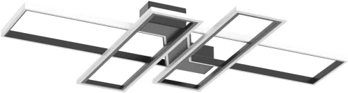 Miniatura 4 de SMG Moderna lámpara de techo LED para dormitorio, lámpara LED regulable de 35 pulgadas, lámpara de techo de diseño cuadrado de montaje empotrado
