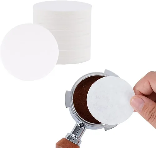 Miniatura 14 de watchget Filtros de papel espresso de 2.008 in, 1000 piezas de papel de filtro de café sin blanquear para cestas portafiltros de 2.008 in