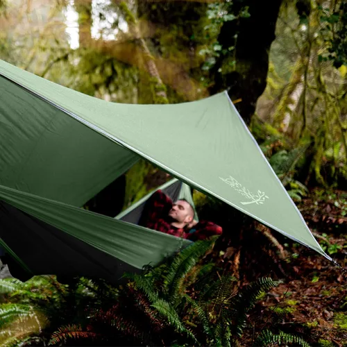 Miniatura 4 de Wise Owl Outfitters Toldo para Hamaca – Funda de lona impermeable para acampar con estacas de tienda de campaña y bolsa de transporte, refugio Salvia
