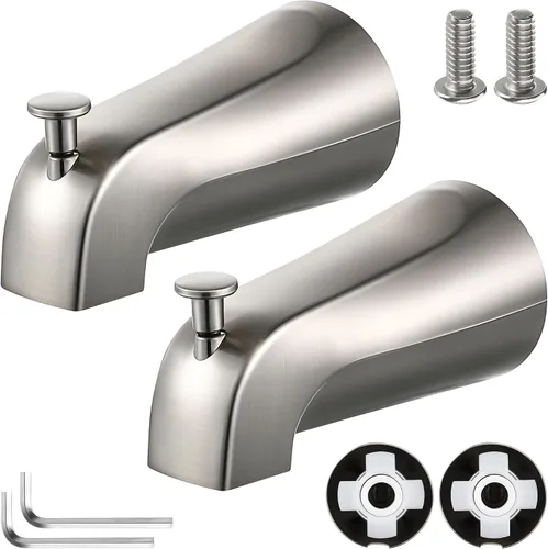 Miniatura 11 de Enhon Boquilla deslizante para bañera con desviador, compatible con la norma estadounidense 8888026.002, grifo de bañera de baño, se adapta a 1/2