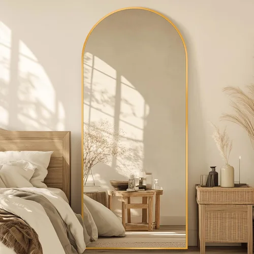 Miniatura 21 de Espejo de longitud completa, espejo arqueado grande de 76"x34", espejos de pie grandes, espejos altos para cuerpo, espejo de piso para dormitorio