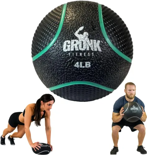 Miniatura 11 de Gronk Fitness Pelota medicinal de alta calidad, pelota medicinal con peso antideslizante, gran bola de pared para entrenamientos de cuerpo completo