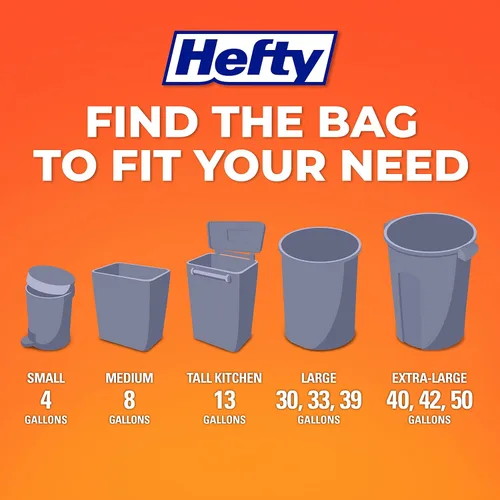 Miniatura 6 de Hefty - Bolsas pequeñas de basura, aroma Fabuloso, 4 galones, 34