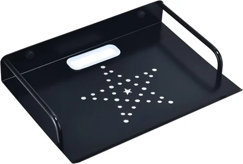 Miniatura 12 de HNVNER Estante flotante para componentes de TV, estante de proyector montado en la pared, estantes centrales de entretenimiento de metal