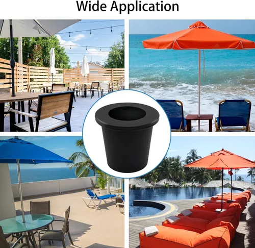 Miniatura 7 de 2 Pieces Patio Table Umbrella Hole Ring Silicone Patio Cone Wedge Plug Stabilizer Sleeve for 2 to 2.5 Inch Patio Table Hole and 1.5 Inch Umbrella