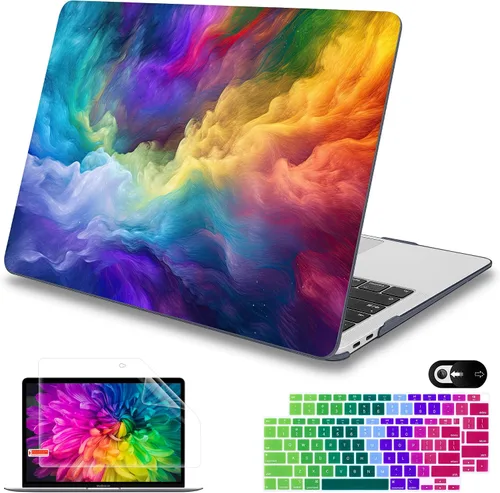 Miniatura 31 de Mektron Funda para MacBook Air de 13 pulgadas M1 A2337 A2179 A1932, carcasa dura 2018-2021 Air de 13 pulgadas con Touch ID, diseño exclusivo