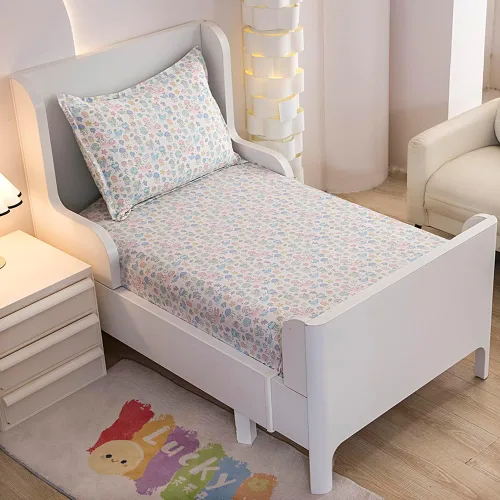 Miniatura 19 de Juego de 2 sábanas bajeras y fundas de almohada suaves para cama con bonitos patrones de cachorros, sábanas estampadas con patrón de perritos para 2