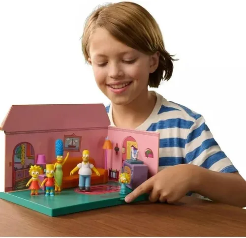 Miniatura 6 de Jakks Pacific The Simpsons Diorama Figuras familiares Juego de sala de estar con efectos interactivos, a partir de 4 años