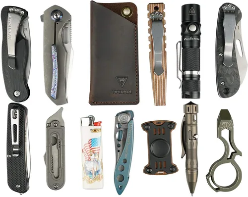 Miniatura 3 de VIPERADE PJ8+PJ11 funda de cuchillo de cuero, funda de linterna, funda de mutitool