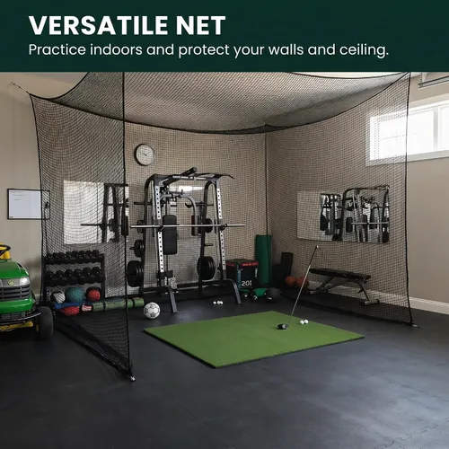 Miniatura 7 de Golf Net for Hitting Practice, 10Ft to 50Ft Golf Ball Netting with 33Ft Hanging Nylon Rope,Also Use as Baseball, Hockey, Soccer, LAX