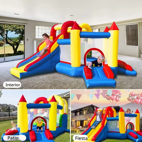 Miniatura 5 de Umbalir Casa de Rebote Inflable para Niños de 3-8 años, Casa de Rebote Acomoda 4-6 Niños, Diversión Segura para Jugar en Interiores/Exteriores