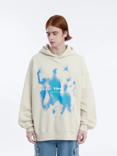 Miniatura 3 de Aelfric Eden Sudaderas con capucha con estampado vintage, sudadera casual de gran tamaño, manga larga, ropa urbana con capucha