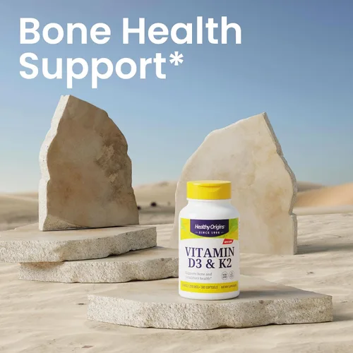 Miniatura 4 de Healthy Origins Vitamina D3 y K2 – Vitamina D3, 50 mcg – Vitamina K2, 200 mcg – Suplementos de vitamina D y vitamina K fácilmente absorbibles