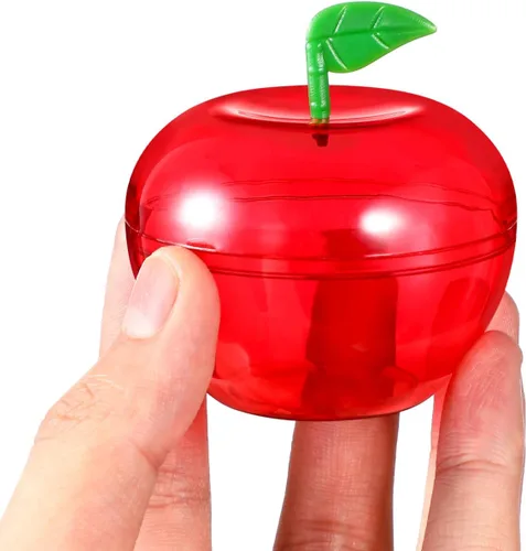 Miniatura 4 de FOMIYES Caja de dulces con forma de manzanas navideñas, 12 unidades, de plástico, con relleno de manzanas, recipientes decorativos para dulces