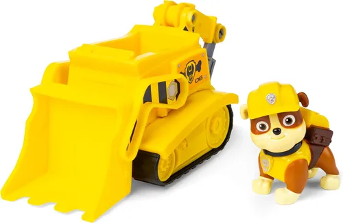 Miniatura 2 de PAW Patrol, Rubble's Bulldozer Vehículo con figura coleccionable, para niños de 3 años en adelante Vehículo de Rubble