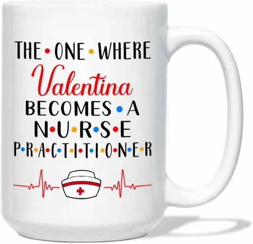 Miniatura 10 de Taza de enfermera practicante con nombre personalizado, regalo NP, taza de café para estudiante de enfermería, regalo médico personalizado