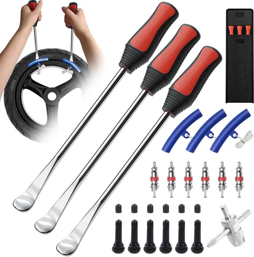 Miniatura 9 de HTOMT Kit de Cucharas para Neumáticos de 11.5", 26 piezas Herramienta de Cambio de Neumáticos para Motocicleta Dirt Bike Tractor de Césped