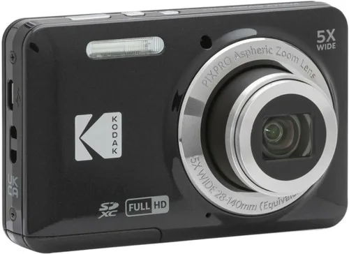 Miniatura 6 de Kodak PIXPRO Friendly Zoom FZ55 Cámara digital (negro) Paquete con tarjeta SD de 32 GB, funda para cámara y cargador de viaje de batería