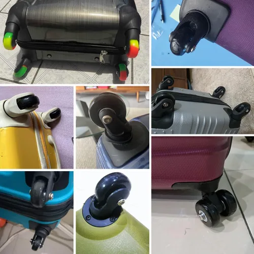 Miniatura 8 de Juego de 4 ruedas de repuesto de 50 mm para maleta de equipaje, con rodillos para patines en línea, ruedas giratorias, rodillos de goma, rodamientos