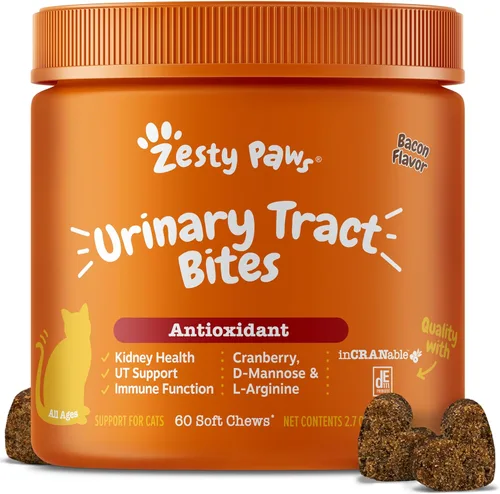 Miniatura 9 de Zesty Paws Suplemento de arándano para perros - Control de vejiga para perros - Soporte del tracto urinario - Masticables de arándano con D-manosa