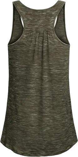 Miniatura 2 de Cestyle - Camiseta sin mangas para mujer, cuello redondo, corte holgado, para entrenamiento