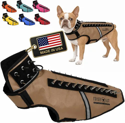 Miniatura 41 de CoyoteVest SpikeVest - Chaleco de arnés para perro, accesorios reflectantes para perros con púas para proteger a tu mascota de ataques de Raptor