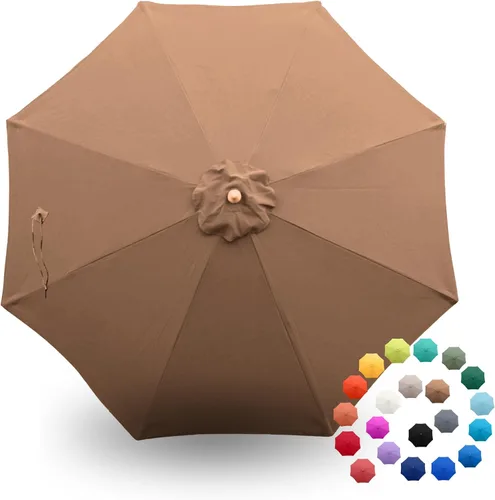Miniatura 13 de Formosa Covers - Toldo de repuesto para sombrilla de patio de 9 pies - Lona superior de 8 varillas - Tela de paraguas con protección UV 300D