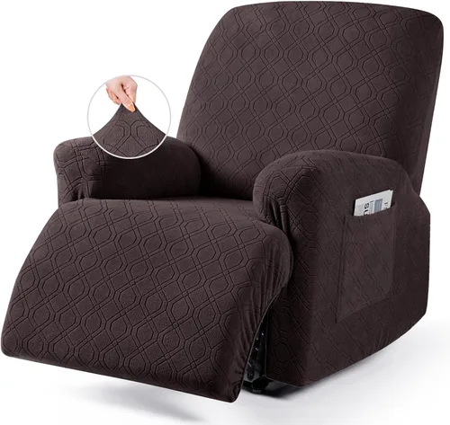 Miniatura 19 de VANSOFY Funda para silla reclinable, 3 piezas elásticas para silla reclinable, funda suave para silla reclinable, protector de muebles para perros