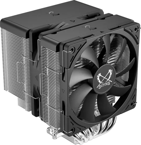 Scythe Fuma 3 - Ventilador de CPU, Intel LGA1700, LGA1151, AMD AM5/Ryzen, torres duales de 120 mm, cubierta superior negra