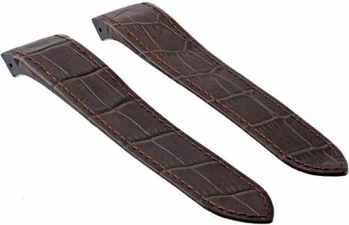 Miniatura 5 de Ewatchparts CORREA DE PIEL 20MM COMPATIBLE CON CARTIER SANTOS 100 2878 ALIGATOR GRAIN MARRÓN CLARO