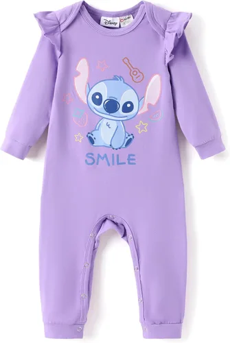 Miniatura 34 de Disney Stitch Princess Cenicienta Ariel Minnie Winnie Baby Girls - Mameluco de manga larga con volantes para recién nacidos y niños pequeños