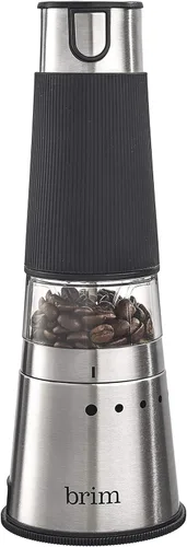 Brim Molinillo de café eléctrico de mano, operación simple de un solo toque, 9 ajustes precisos de molienda desde espresso hasta prensa francesa,
