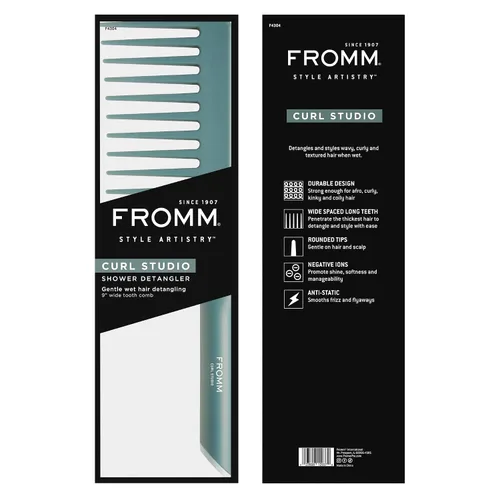 Miniatura 6 de Fromm Professional Curl Studio - Pinza de cabello de 6 pulgadas para dar volumen, desenredar y peinar cabello húmedo y seco, rizado, rizado