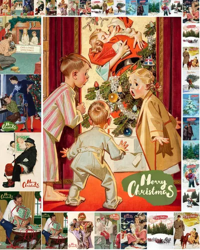 Miniatura 16 de Decoupage - Paquete de papel (35 hojas de 6 x 8 pulgadas), aldeas victorianas frías de invierno y cielos nocturnos increíbles, Navidad, FLONZ