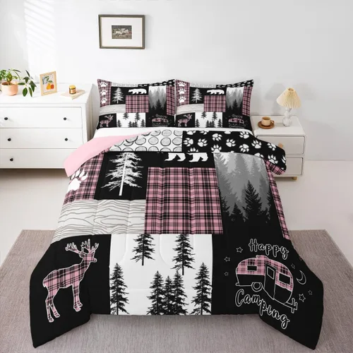 Miniatura 9 de Erosebridal Juego de ropa de cama con diseño de mariposas de dibujos animados, decoración de habitación de niñas, animales salvajes, mariposas rosas
