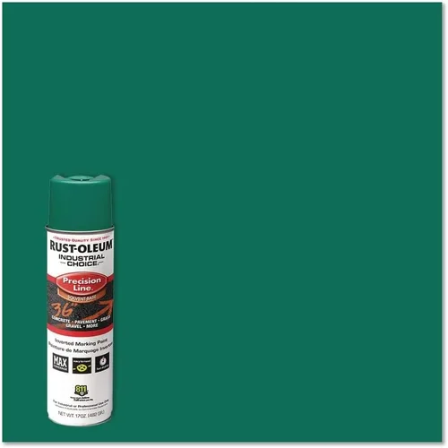 Miniatura 3 de Rust-Oleum 1634838-12PK Pintura en aerosol para marcar invertida a base de solvente Industrial Choice, 17 onzas, verde de seguridad APWA, paquete