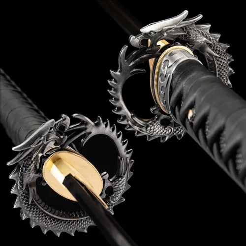 Miniatura 6 de Espada katana japonesa hecha a mano, auténtica, forjada a mano, espadas samurai de acero de alto carbono 1060 para artes marciales, colección