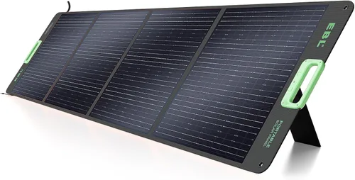 EBL Panel solar portátil de 200 W, panel de energía solar de alta eficiencia para el hogar, RV, camping, marina, aplicaciones fuera de la red, Verde