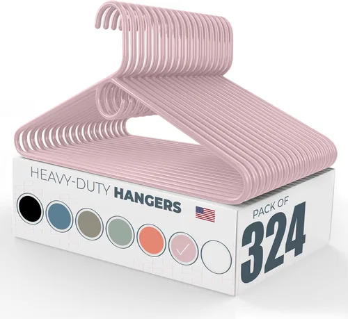 Miniatura 60 de Perchas de plástico resistentes hechas en Estados Unidos a granel, 20, 30, 50, 100 unidades disponibles, perchas de plástico fuertes, perchas