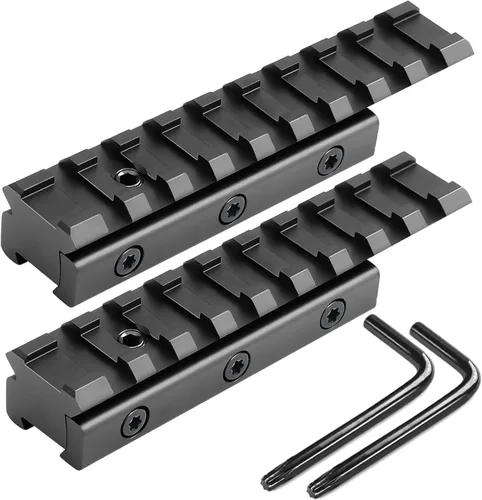 Bontok 11mm Dovetail to 21mm Upgraded Build-in Locking Screws Picatinny Rail Low Profile Scope Mount Converter Base 3/8" to 7/8" Converter