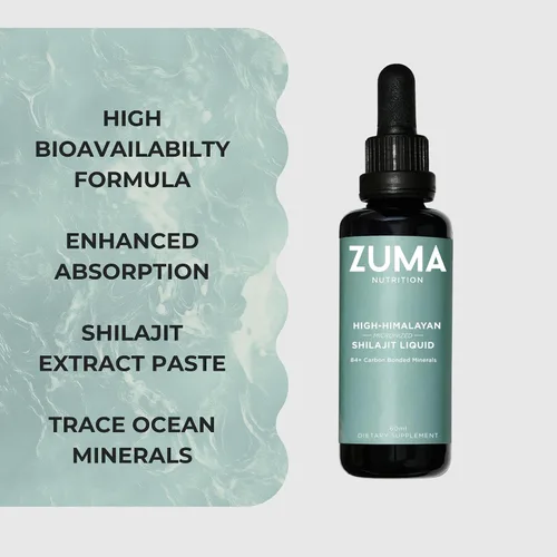Miniatura 6 de Zuma Nutrition Tónico líquido Shilajit del Himalaya, vegetariano, hecho con shilajit silvestre y minerales oceánicos, suplemento mineral para apoyo