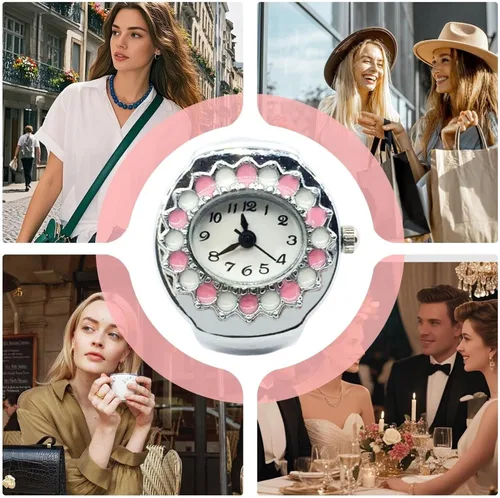 Miniatura 4 de Reloj de anillo inteligente con anillo preciso, reloj de cristal para cumpleaños, Navidad, regalo de San Valentín