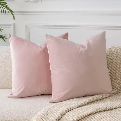 Miniatura 42 de Juspurbet - Juego de 2 fundas decorativas de terciopelo para cojines, fundas suaves para sofá, cama o sillón con cremallera oculta, para sala