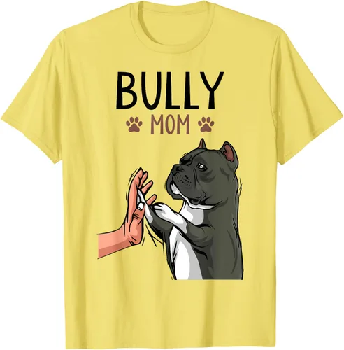 Miniatura 40 de American Bully Mom Cute Dog Mama Camiseta divertida para mujer, Blanco, S
