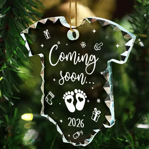 Miniatura 4 de Jesuspirit Adorno de bebé esperando 2025 – Regalos para futuros padres, padres que esperan ser regalos únicos 2025 – Adorno de Navidad de cristal