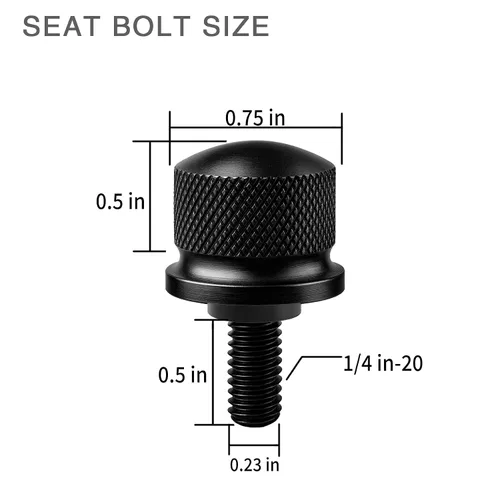 Miniatura 2 de Tornillo de perno de asiento de aleación de aluminio negro adecuado para Harley Davidson 1996-2024 (1 perno)