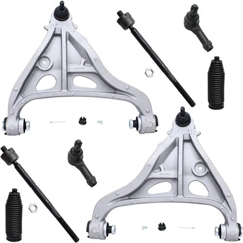 Miniatura 202 de Detroit Axle - Kit de brazos de control de extremo delantero de 8 piezas para Dodge Dakota 00-04, Durango 00-03, 4 brazos de control superior e
